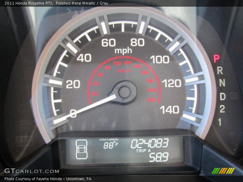 Polished Metal Metallic / Gray 2011 Honda Ridgeline RTS