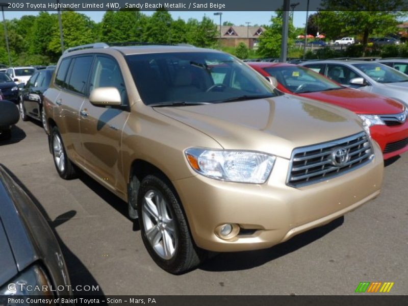 Sandy Beach Metallic / Sand Beige 2009 Toyota Highlander Limited 4WD