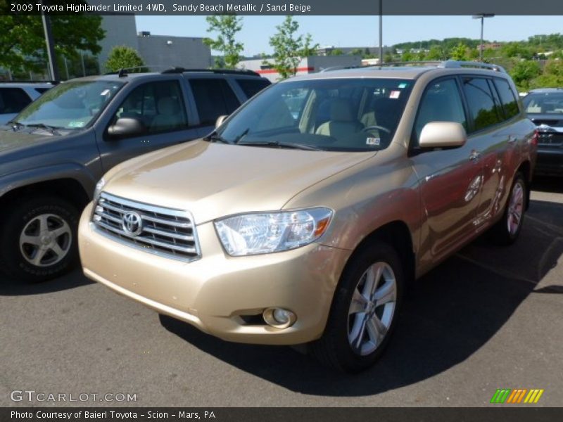 Sandy Beach Metallic / Sand Beige 2009 Toyota Highlander Limited 4WD