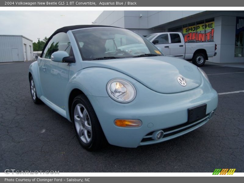 Aquarius Blue / Black 2004 Volkswagen New Beetle GLS 1.8T Convertible