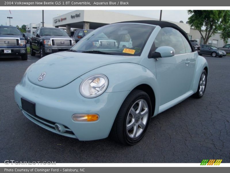 Aquarius Blue / Black 2004 Volkswagen New Beetle GLS 1.8T Convertible