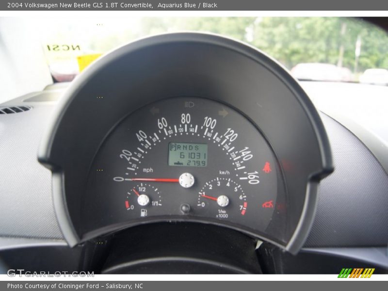 Aquarius Blue / Black 2004 Volkswagen New Beetle GLS 1.8T Convertible
