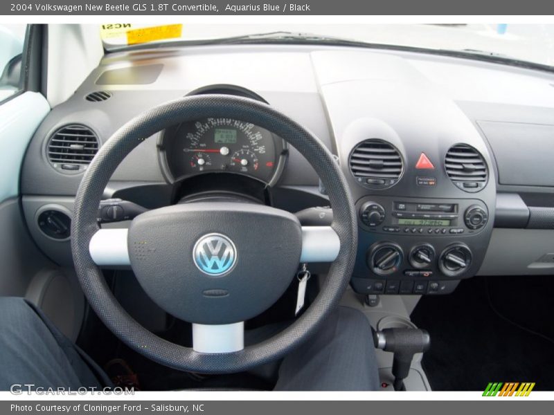 Aquarius Blue / Black 2004 Volkswagen New Beetle GLS 1.8T Convertible