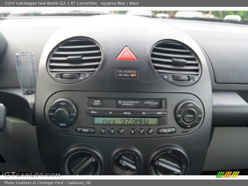 Aquarius Blue / Black 2004 Volkswagen New Beetle GLS 1.8T Convertible