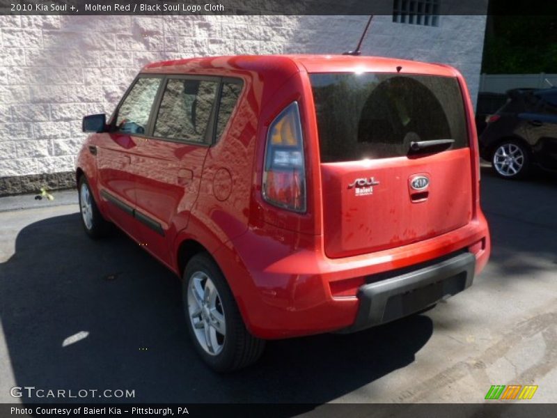 Molten Red / Black Soul Logo Cloth 2010 Kia Soul +