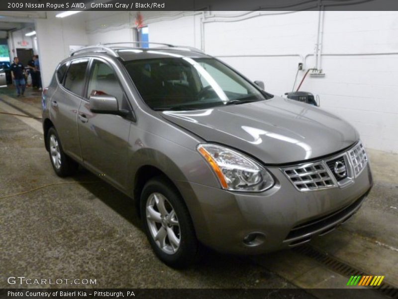 Gotham Gray / Black/Red 2009 Nissan Rogue S AWD