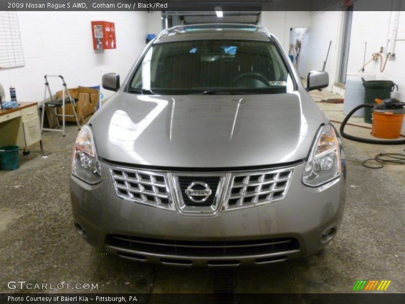 Gotham Gray / Black/Red 2009 Nissan Rogue S AWD