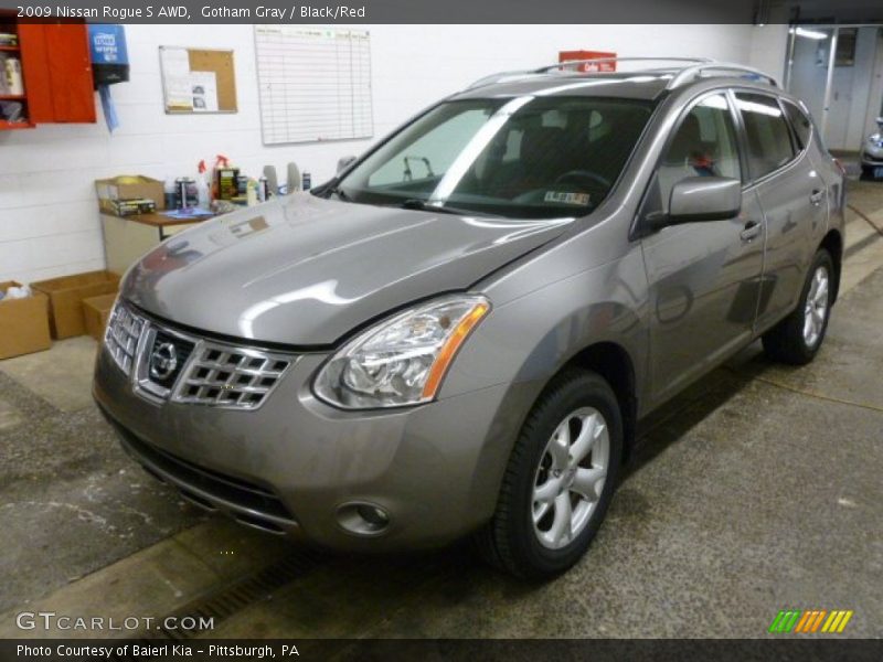 Gotham Gray / Black/Red 2009 Nissan Rogue S AWD