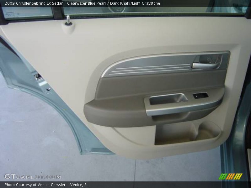 Clearwater Blue Pearl / Dark Khaki/Light Graystone 2009 Chrysler Sebring LX Sedan