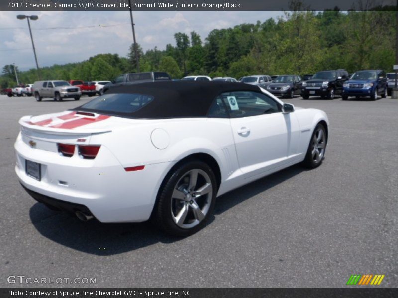 Summit White / Inferno Orange/Black 2012 Chevrolet Camaro SS/RS Convertible
