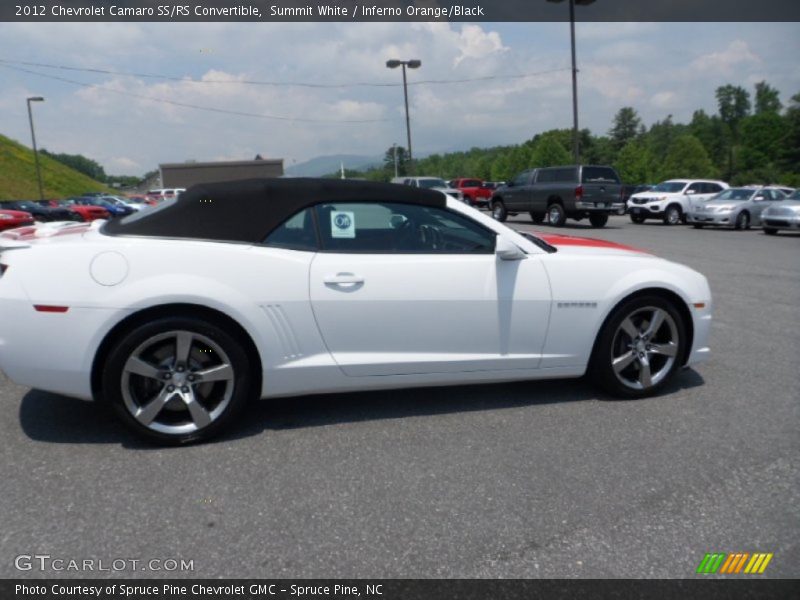 Summit White / Inferno Orange/Black 2012 Chevrolet Camaro SS/RS Convertible