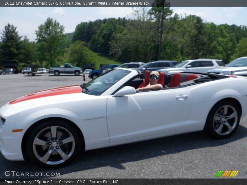 Summit White / Inferno Orange/Black 2012 Chevrolet Camaro SS/RS Convertible