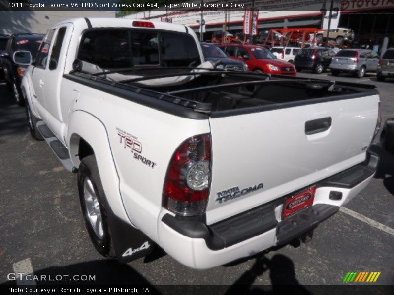 Super White / Graphite Gray 2011 Toyota Tacoma V6 TRD Sport Access Cab 4x4