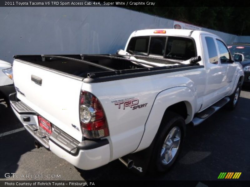 Super White / Graphite Gray 2011 Toyota Tacoma V6 TRD Sport Access Cab 4x4