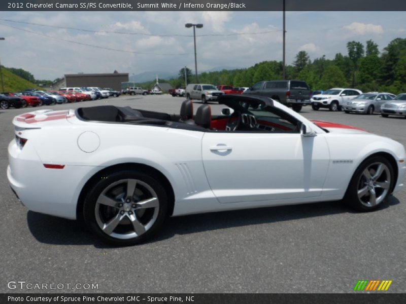 Summit White / Inferno Orange/Black 2012 Chevrolet Camaro SS/RS Convertible