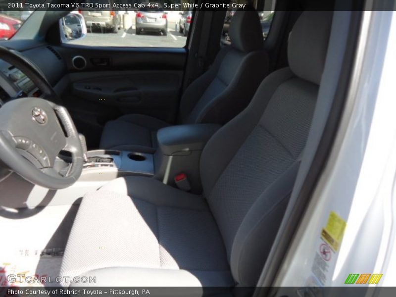 Super White / Graphite Gray 2011 Toyota Tacoma V6 TRD Sport Access Cab 4x4