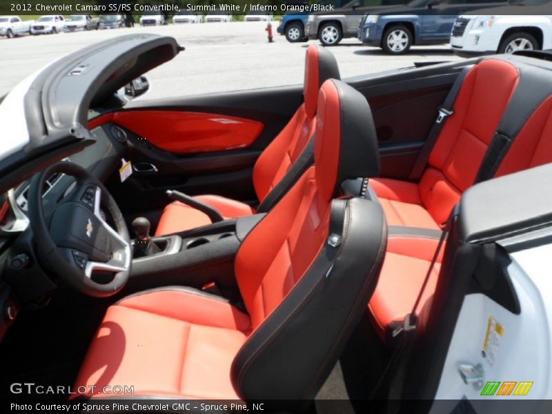 Summit White / Inferno Orange/Black 2012 Chevrolet Camaro SS/RS Convertible