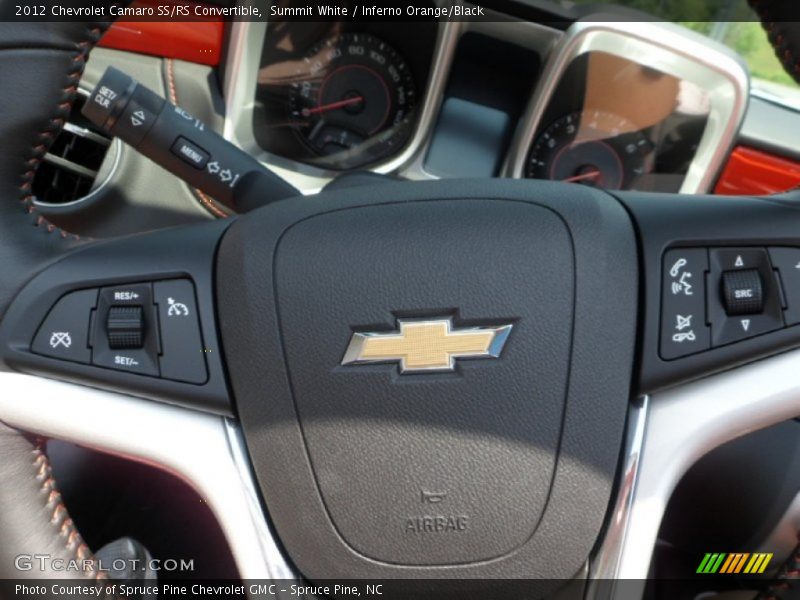 Summit White / Inferno Orange/Black 2012 Chevrolet Camaro SS/RS Convertible