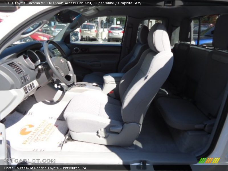 Super White / Graphite Gray 2011 Toyota Tacoma V6 TRD Sport Access Cab 4x4