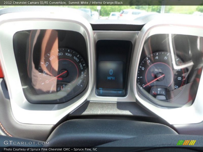 Summit White / Inferno Orange/Black 2012 Chevrolet Camaro SS/RS Convertible