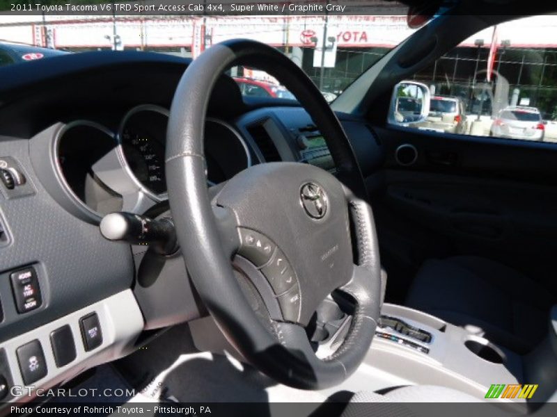 Super White / Graphite Gray 2011 Toyota Tacoma V6 TRD Sport Access Cab 4x4