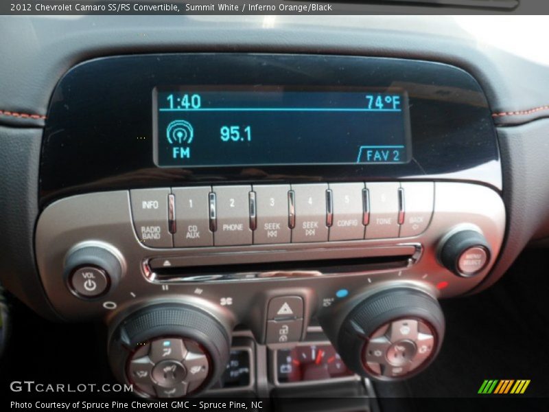 Controls of 2012 Camaro SS/RS Convertible