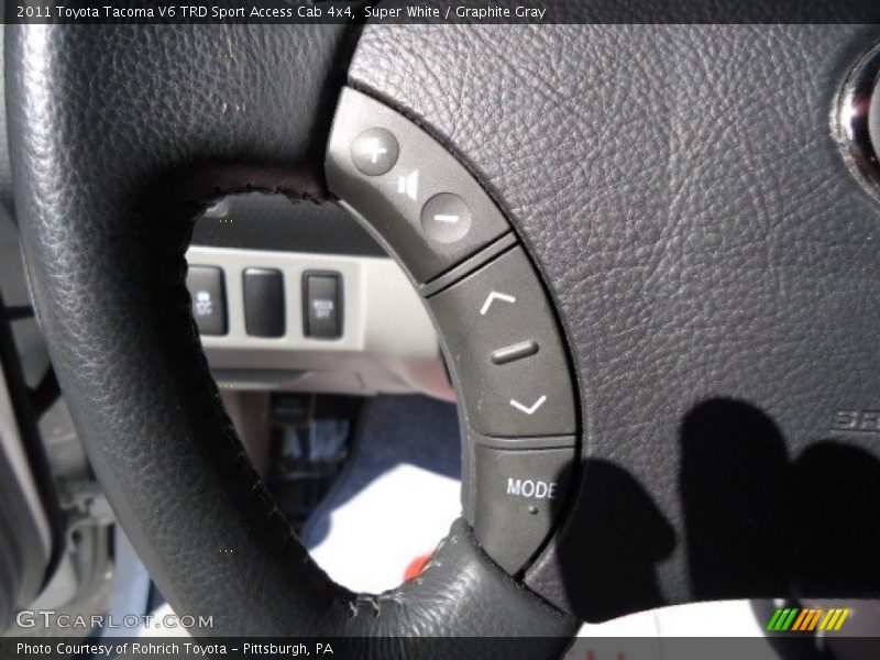 Super White / Graphite Gray 2011 Toyota Tacoma V6 TRD Sport Access Cab 4x4