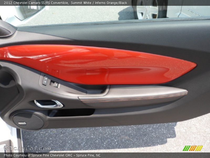 Summit White / Inferno Orange/Black 2012 Chevrolet Camaro SS/RS Convertible