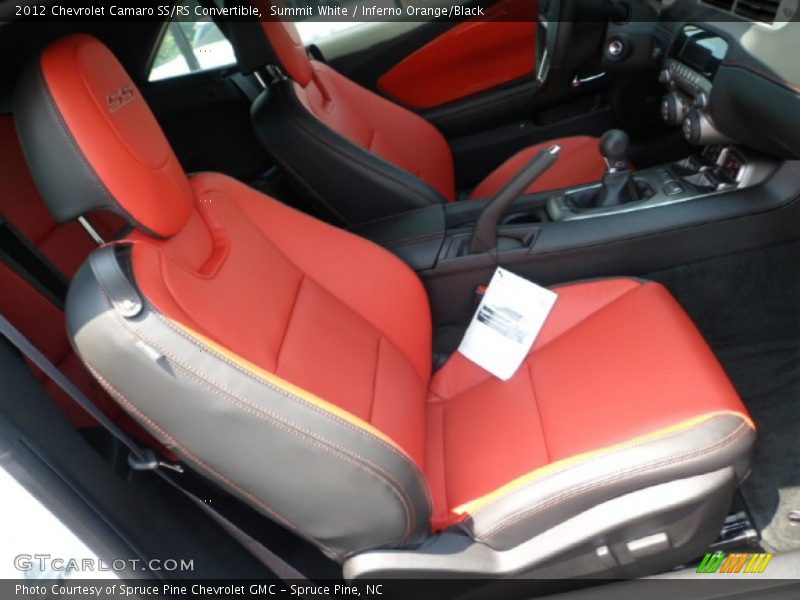 Summit White / Inferno Orange/Black 2012 Chevrolet Camaro SS/RS Convertible