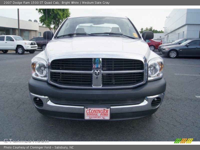 Bright White / Medium Slate Gray 2007 Dodge Ram 1500 ST Quad Cab