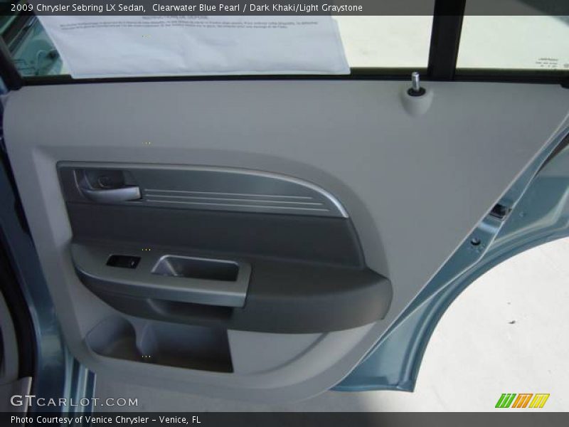 Clearwater Blue Pearl / Dark Khaki/Light Graystone 2009 Chrysler Sebring LX Sedan