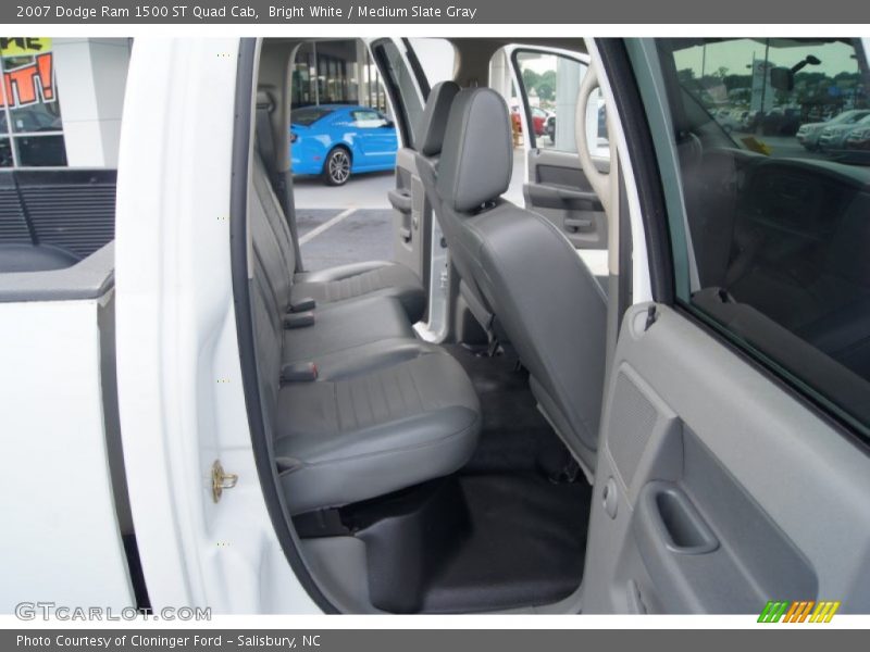 Bright White / Medium Slate Gray 2007 Dodge Ram 1500 ST Quad Cab