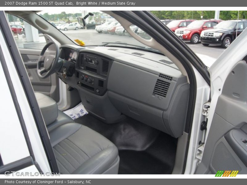 Bright White / Medium Slate Gray 2007 Dodge Ram 1500 ST Quad Cab