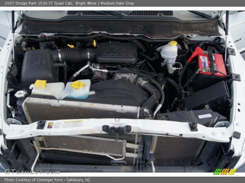 Bright White / Medium Slate Gray 2007 Dodge Ram 1500 ST Quad Cab