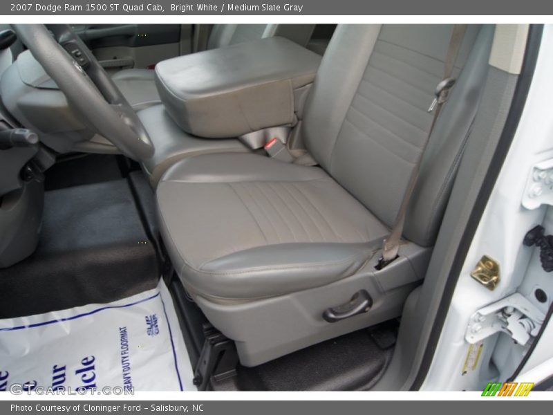 Bright White / Medium Slate Gray 2007 Dodge Ram 1500 ST Quad Cab