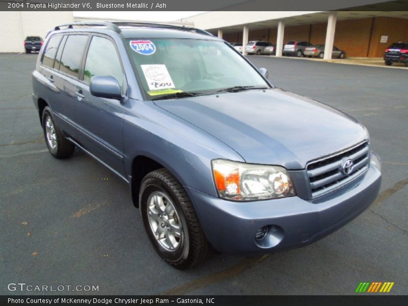 Bluestone Metallic / Ash 2004 Toyota Highlander V6