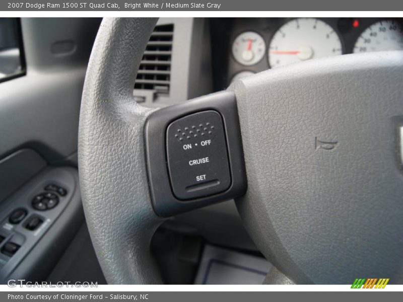 Bright White / Medium Slate Gray 2007 Dodge Ram 1500 ST Quad Cab