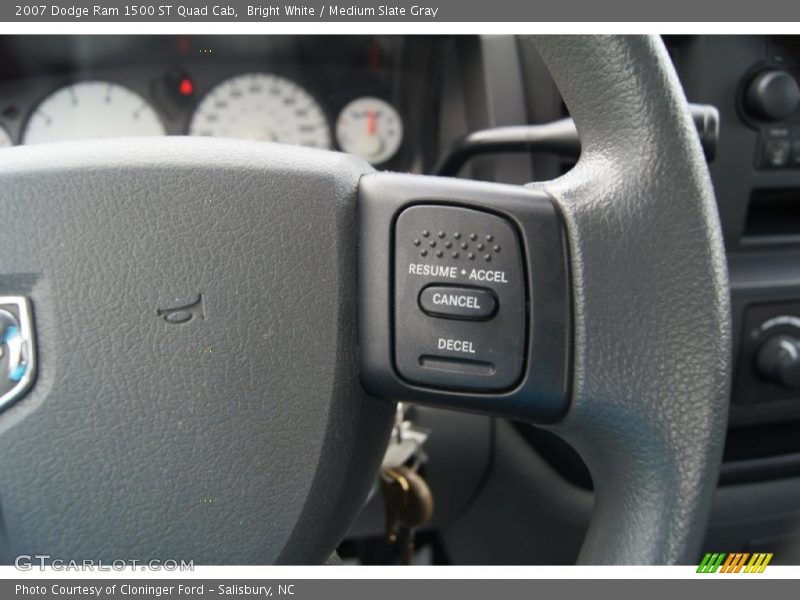 Bright White / Medium Slate Gray 2007 Dodge Ram 1500 ST Quad Cab