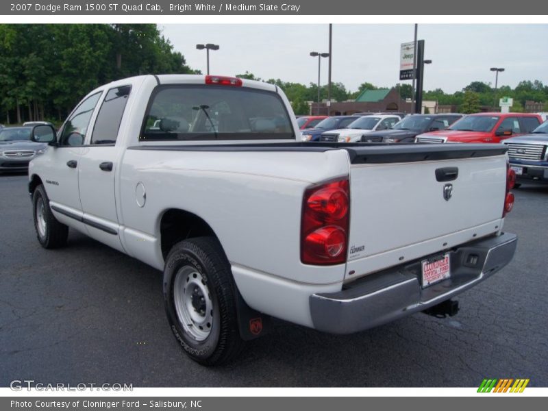 Bright White / Medium Slate Gray 2007 Dodge Ram 1500 ST Quad Cab
