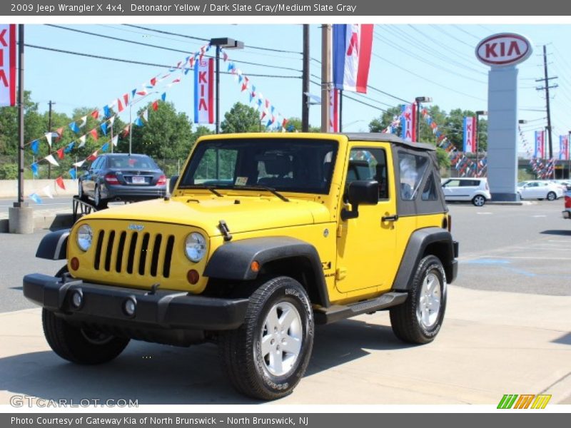 Detonator Yellow / Dark Slate Gray/Medium Slate Gray 2009 Jeep Wrangler X 4x4