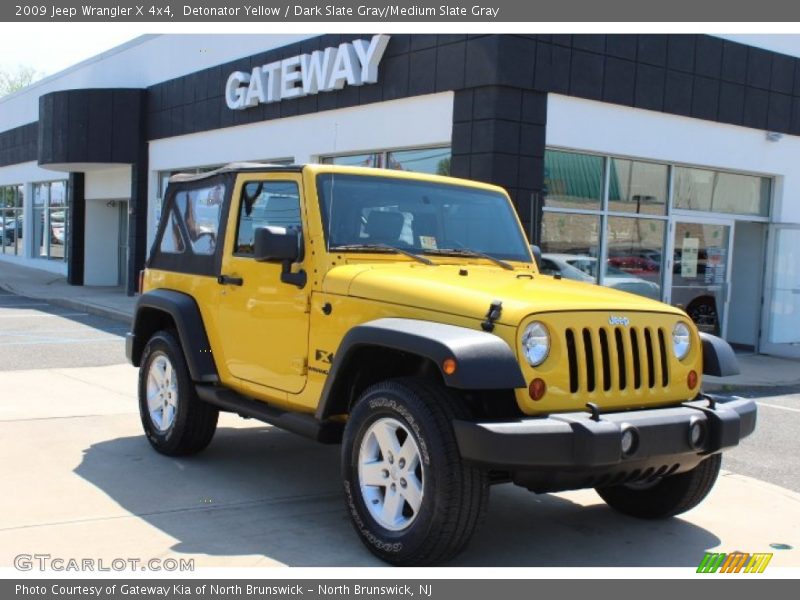 Detonator Yellow / Dark Slate Gray/Medium Slate Gray 2009 Jeep Wrangler X 4x4