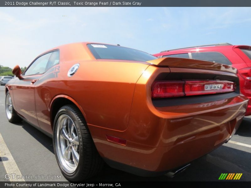 Toxic Orange Pearl / Dark Slate Gray 2011 Dodge Challenger R/T Classic
