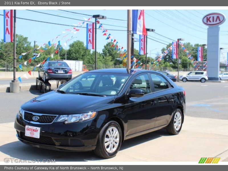 Ebony Black / Stone 2011 Kia Forte EX