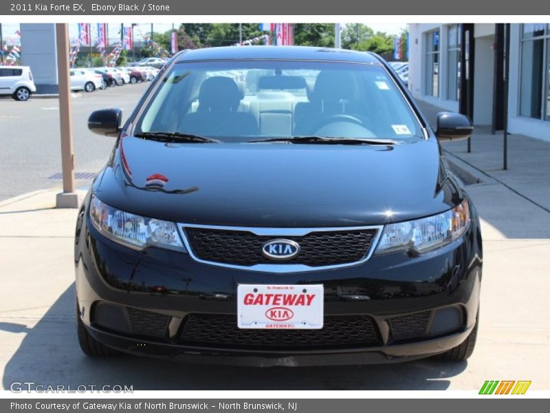 Ebony Black / Stone 2011 Kia Forte EX