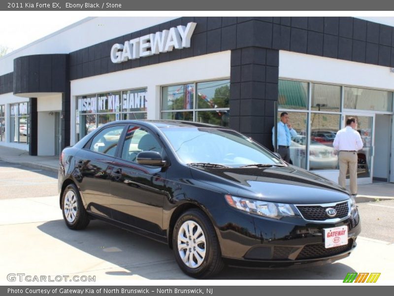 Ebony Black / Stone 2011 Kia Forte EX