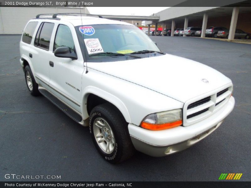 Bright White / Taupe 2001 Dodge Durango SLT