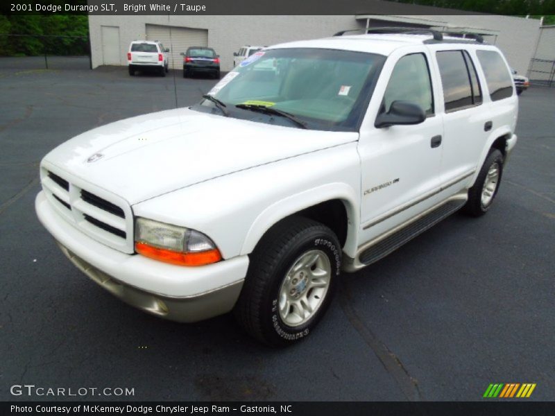 Bright White / Taupe 2001 Dodge Durango SLT