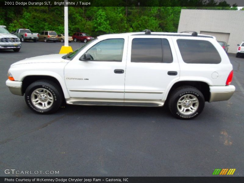 Bright White / Taupe 2001 Dodge Durango SLT