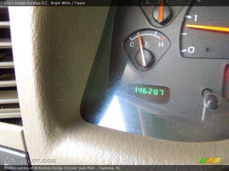 Bright White / Taupe 2001 Dodge Durango SLT
