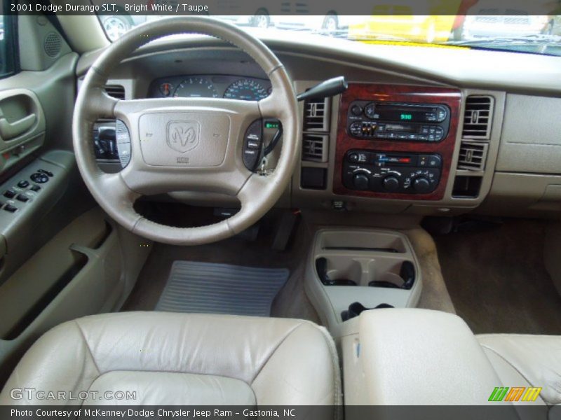 Bright White / Taupe 2001 Dodge Durango SLT